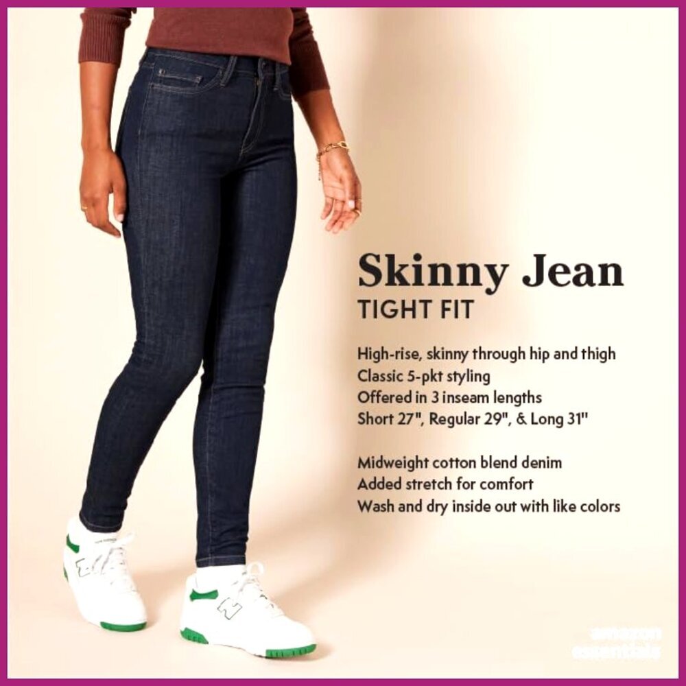 High-Rise Skinny Jeans with All-Day Stretch Cotton Blend - Picture 2 of 7